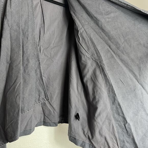 Annabelle Grey Linen Open Front Cardigan draped, 3/4 sleeve, breathable, size 10 - Picture 3 of 8